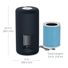 Load image into Gallery viewer, Pure Enrichment® PureZone™ Turbo Smart Air Purifier - Graphite | Product Dimensions