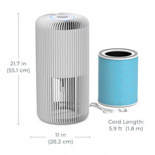 Load image into Gallery viewer, Pure Enrichment® PureZone™ Turbo Smart Air Purifier - White | Product Dimensions