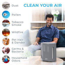 Load image into Gallery viewer, PureZone™ True HEPA Air Purifier - Graphite. Clean Your Air