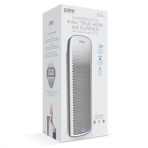 PureZone™ Elite 4-in-1 True HEPA Air Purifier - White | Packaging