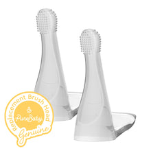 Load image into Gallery viewer, PureBaby® Infant-to-Toddler Electric Toothbrush (PEBBYBSH-SG) - 2-Pack Replacement Silicone Brush Heads | Pure Enrichment® Official Site