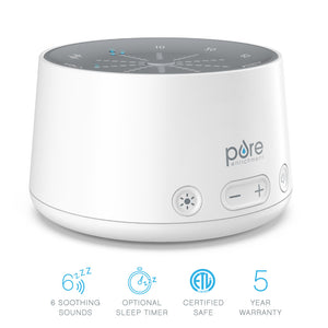 DOZE™ Sound Machine & Sleep Therapy Light | Features 6 Soothing Sounds, Optional Sleep Timer, Certified Safe, And A 5-Year Warranty