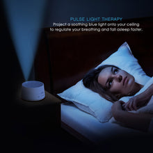 Load image into Gallery viewer, DOZE™ Sound Machine &amp; Sleep Therapy Light | Pulse Light Therapy - Project a soothing blue light onto your ceiling to regular your breathing and fall asleep faster.