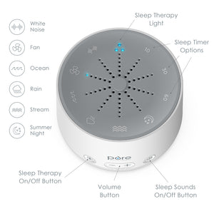 DOZE™ Sound Machine & Sleep Therapy Light | Features Include Sleep Therapy Light, Sleep Timer Options, And Much More