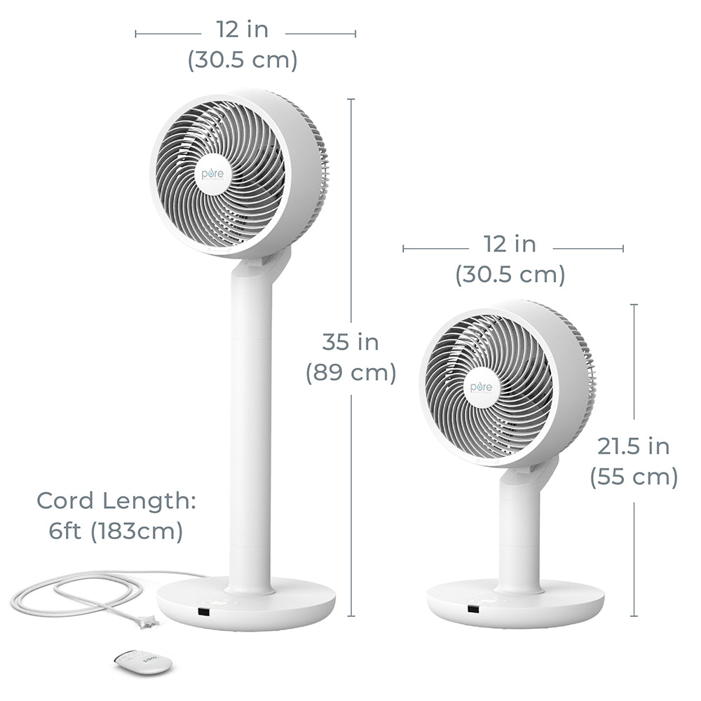 2-in-1 Circulating Floor & Desk Fan | Pure Enrichment®