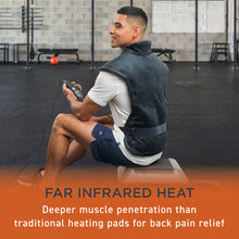 Load image into Gallery viewer, PureRelief® Pro Far Infrared Back &amp; Neck Heating Pad from Pure Enrichment®. Far Infrared Heat Offers Deeper Muscle Penetration Than Traditional Heating Pads