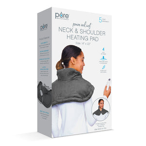 PureRelief® Neck & Shoulder Heating Pad - Charcoal Gary