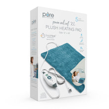 Load image into Gallery viewer, PureRelief® XL Electric Heating Pad - Turquoise Blue | Packaging