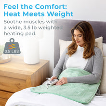 Load image into Gallery viewer, WeightedWarmth™ Extra-Wide Weighted Heating Pad | Feel The Comfort: Heat Meets Weight - Sooth Muscles With A Wide, 3.5 lb Weighted Heating Pad