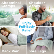 Load image into Gallery viewer, WeightedWarmth™ Extra-Wide Weighted Heating Pad | Enjoy Full Body Relief Such As Abdominal Cramps, Back Pain, Shoulder Aches, And Sore Legs