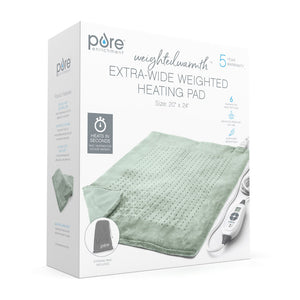 WeightedWarmth™ Extra-Wide Weighted Heating Pad | Packaging