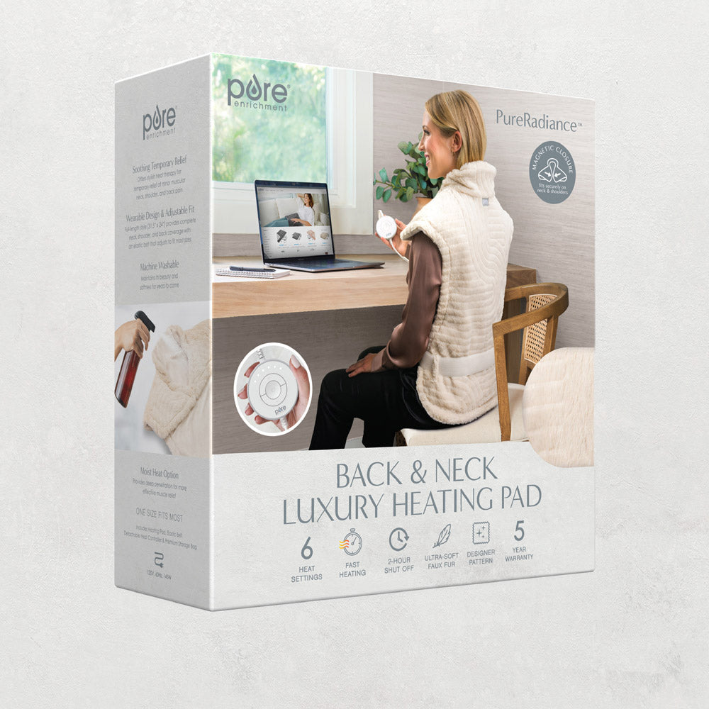 PureRadiance™ Back & Neck Luxury Heating Pad Pure Enrichment®