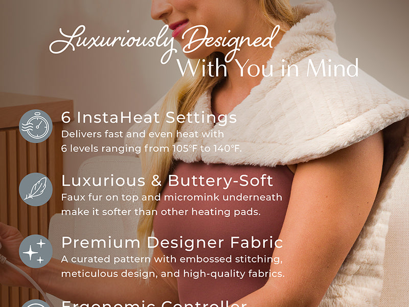 リラクゼーショングッズ Pure Renaissance Hormesis EstheeMat PureRadiance™ Back & Neck Luxury Heating Pad | Pure Enrichment®