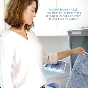 PureRelief® Deluxe Heating Pad - Rain Blue - 4 Heat Settings - Machine-Washable - Help Maintain The Beauty And Softness Of This Wrap By Simply Tossing It Into The Washer