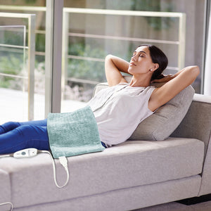 PureRelief® Deluxe Heating Pad - Sea Glass - Lifestyle Image