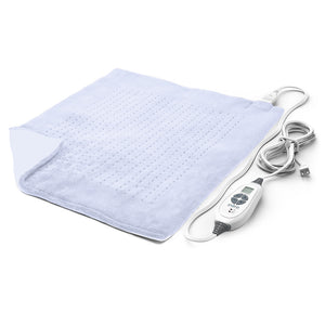 PureRelief® XXL Ultra-Wide Microplush Heating Pad | Periwinkle Powder | Pure Enrichment® Official Site