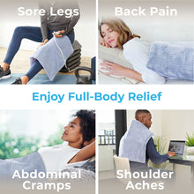 Load image into Gallery viewer, PureRelief® XXL Ultra-Wide Microplush Heating Pad | Periwinkle Powder |Enjoy Full-Body Relief