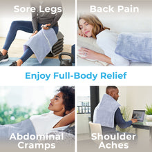 Load image into Gallery viewer, PureRelief® XXL Ultra-Wide Microplush Heating Pad - Periwinkle Powder | Enjoy Full-Body Relief Including Back Pain, Shoulder Aches, Sore Legs, And Abdominal Cramps