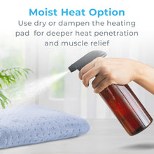 Load image into Gallery viewer, PureRelief® XXL Ultra-Wide Microplush Heating Pad - Periwinkle Powder | Moist Heat Therapy - Use Dry Or Dampen The Heating Pad For Deeper Heat Penetration And Muscle Relief