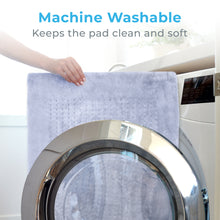 Load image into Gallery viewer, PureRelief® XXL Ultra-Wide Microplush Heating Pad - Periwinkle Powder | Machine Washable - Keeps The Pad Clean And Soft