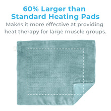 Load image into Gallery viewer, PureRelief® XXL Ultra-Wide Microplush Heating Pad - Sea Glass | 60% Larger Than Standard Heating Pads - Makes It More Effective At Providing Heat Therapy For Large Muscle Groups