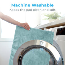 Load image into Gallery viewer, PureRelief® XXL Ultra-Wide Microplush Heating Pad - Sea Glass | Machine Washable - Keeps The Pad Clean And Soft