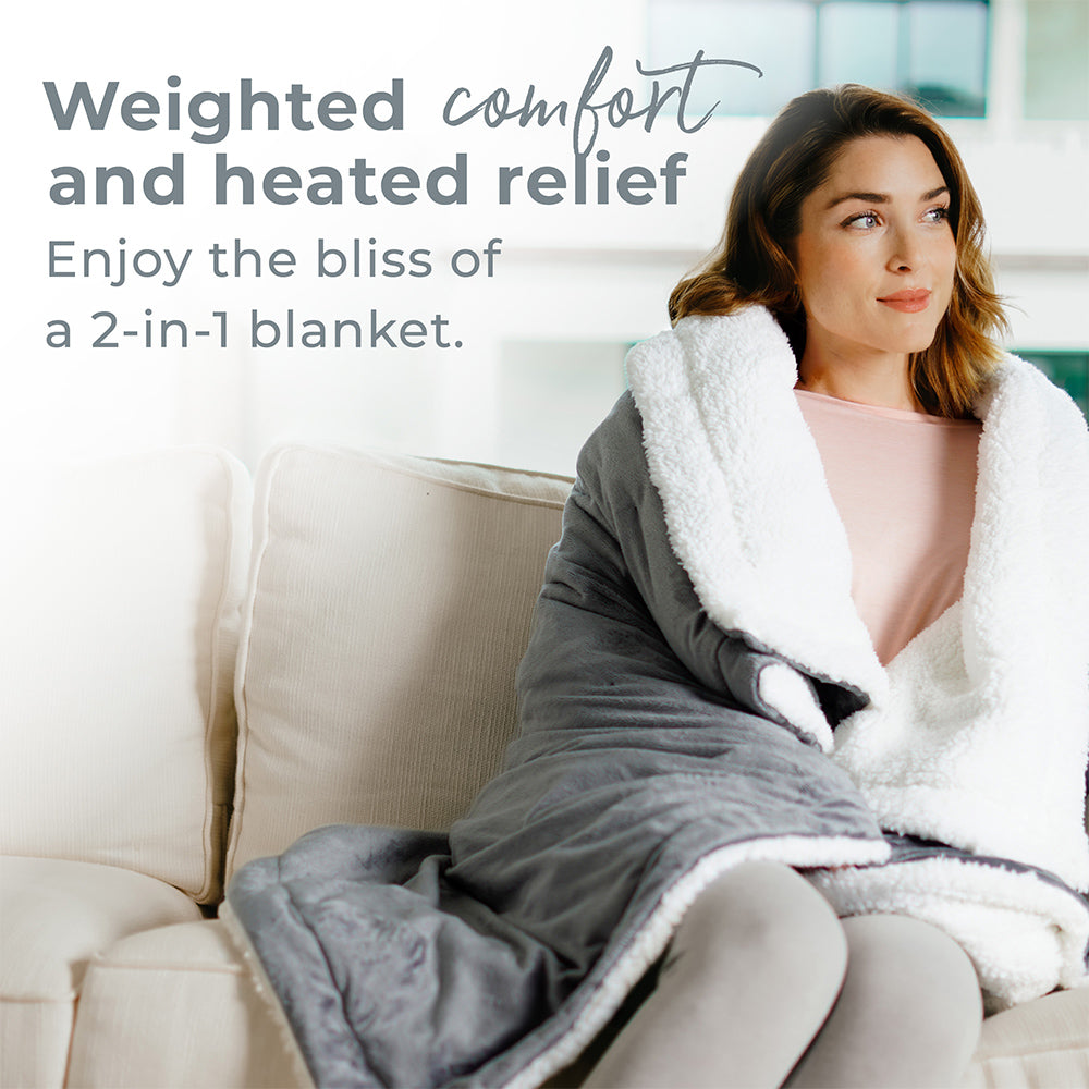 WeightedWarmth™ Weighted Throw Blanket with Heat | Pure Enrichment®