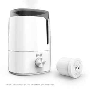 HUME™ Ultrasonic Cool Mist Humidifier (PEHUME) - Humidifier Decalcification Cartridge Filter - Filter with Humidifier Image. HUME Ultrasonic Cool Mist Humidifier sold separately. 