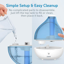 Load image into Gallery viewer, MistAire™ Ultrasonic Cool Mist Humidifier | Pure Enrichment® - Simple Setup &amp; Easy Cleanup (No Complicated Parts To Disassemble. Just Lift The Top Tank To Fill or Clean, Then Place It Back
