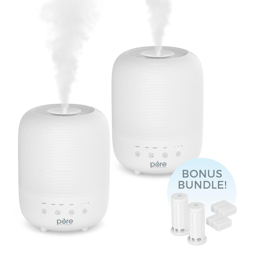HUME™ Sense 2-Pack Bundle - 2 Humidifiers, 2 Filters, & 20 Scent Pads ...