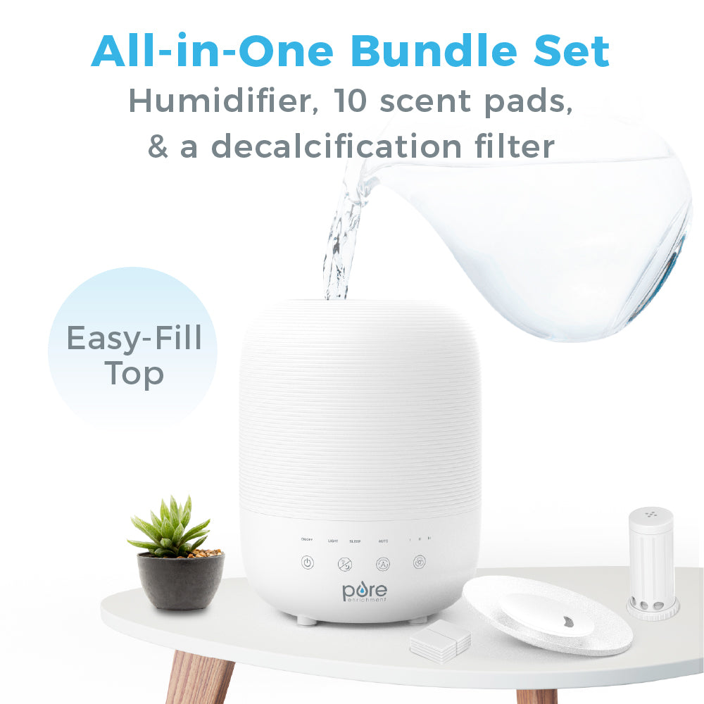 HUME™ Sense Bundle - 1 Humidifier, 1 Filter, & 10 Scent Pads | Pure ...