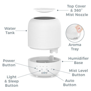 HUME™ Sense Bundle - 1 Humidifier, 1 Filter, & 10 Scent Pads | Pure Enrichment®