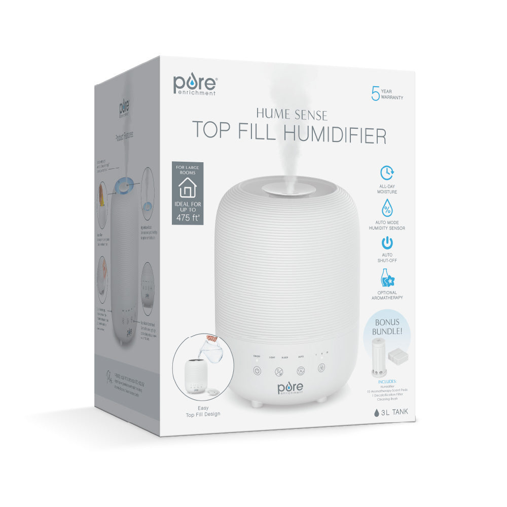 HUME™ Sense Bundle - 1 Humidifier, 1 Filter, & 10 Scent Pads | Pure ...