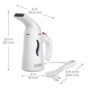 PureSteam™ Portable Fabric Steamer - White | Steamer dimensions