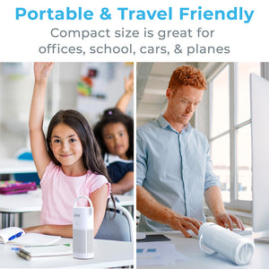 PureZone™ Mini Air Purifier. Portable & Travel Friendly