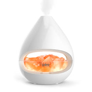 PureGlow™ Crystal Himalayan Salt Rock Lamp & Essential Oil Diffuser - White