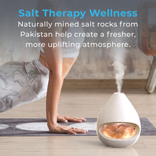 Load image into Gallery viewer, PureGlow™ Crystal Himalayan Salt Rock Lamp &amp; Essential Oil Diffuser - White | Salt Therapy Wellness - Natural Mined Salt Rocks From Pakistan Help Create A Fresher, More Uplifting Atmosphere