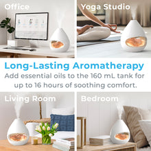 Load image into Gallery viewer, PureGlow™ Crystal Himalayan Salt Rock Lamp &amp; Essential Oil Diffuser - White | Long-Lasting Aromatherapy - Add Essential Oils To The 160 mL Tank For Up To 16 Hours Of Soothing Comfort. Great For Office, Yoga Studio, Living Room, And Bedroom