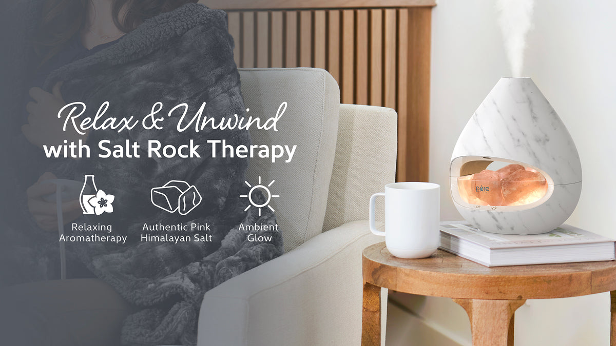 PureGlow™ Crystal Himalayan Salt Rock Lamp Essential Oil