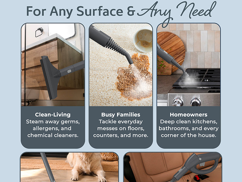 PureClean™ XL Rolling Steam Cleaner | Pure Enrichment®