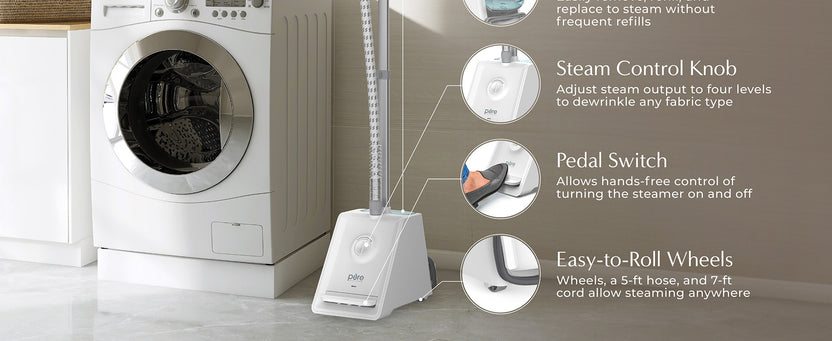 PureSteam™ Pro Upright Garment Steamer | Pure Enrichment®