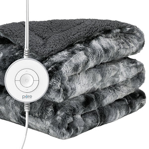 PureRadiance™ Luxury Heated Throw Blanket (Smoke) | Pure Enrichment®