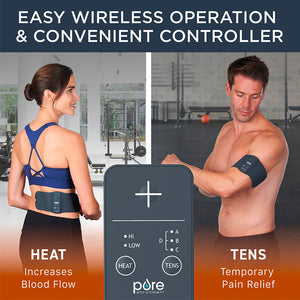 PurePulse Go™ Wireless TENS Therapy + Heat | Pure Enrichment®