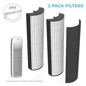 PureZone™ Elite Air Purifier (PEAIRTWR) - 2-Pack Replacement Filters | Pure Enrichment® Official Site