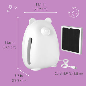 PureZone™ Kids Bear Air Purifier - White Dimensions