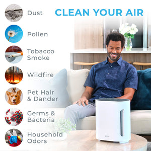 PureZone™ True HEPA Air Purifier - White. Clean Your Air