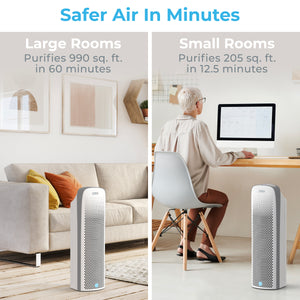PureZone™ Elite 4-in-1 True HEPA Air Purifier, White | Safe Air In Minutes