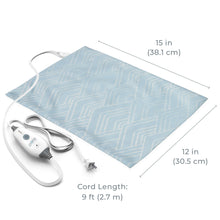 Load image into Gallery viewer, PureRelief™ Express Designer Series Heating Pad | Cerulean Diamond