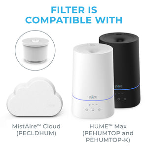 Humidifier Decalcification Cartridge Filter for MistAire™ Cloud and HUME™ Max | Pure Enrichment®
