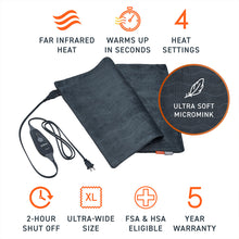 Load image into Gallery viewer, Pure Enrichment® PureRelief® Pro Far Infrared Ultra-Wide Heating Pad FSA/HSA Eligible